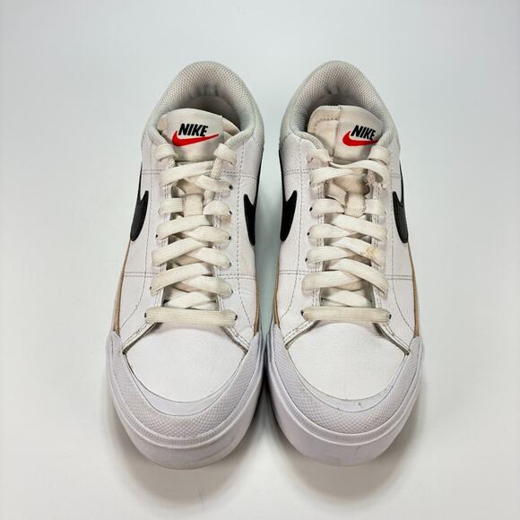 Nike Court Legacy Lift White Black Lace Up Sneakers DM7590-100 Women's Size 6 - Picture 3 of 10